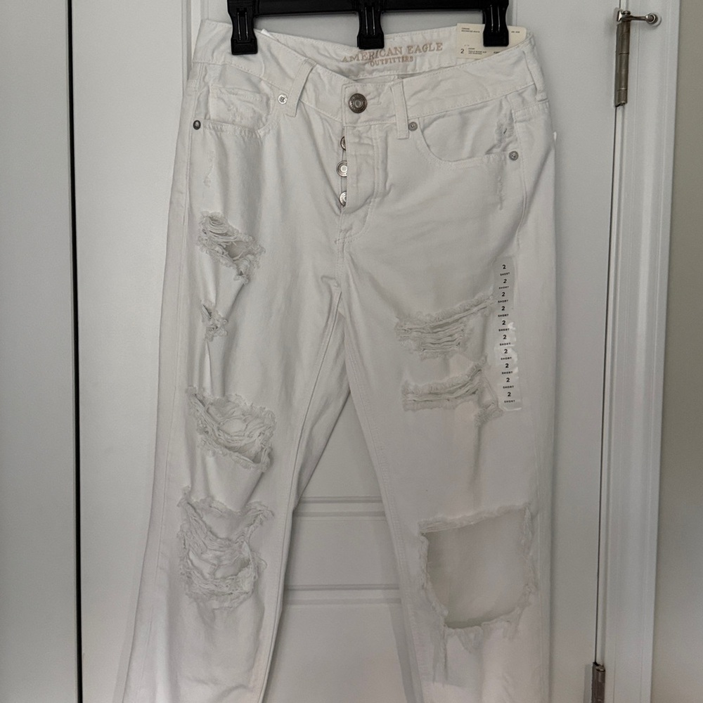 American Eagle Outfitters Tom Girl White Jeans